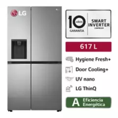 LG - Refrigeradora LS66SPP 617L Hygiene Fresh+ Side By Side Plateada LG