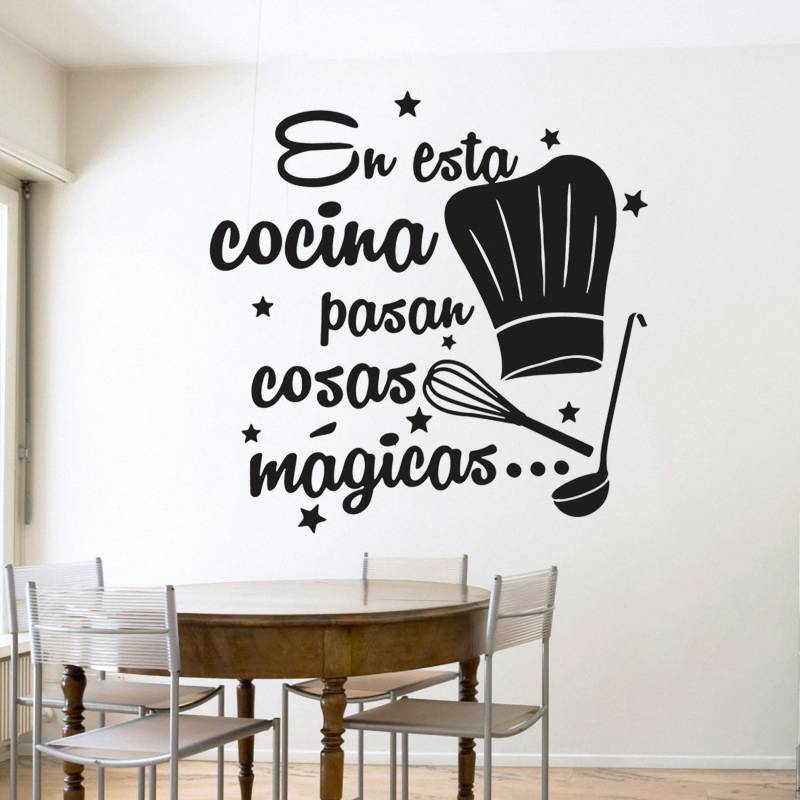  Vinilo adhesivo de pared para cocina, cita de café, siempre  buena idea, mural, decoración grande (g7325), color negro : Herramientas y  Mejoras del Hogar