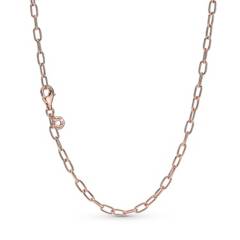 PANDORA - Collar Cadena De Eslabones Oro Rosa