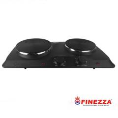 FINEZZA - Cocina Eléctrica 2 Hornillas FZ-204D4N Negro