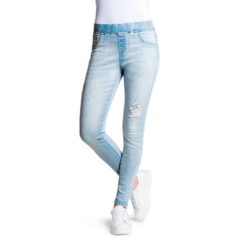 CAFFARENA - Leggings Tipo Jeans de Algodón Mujer