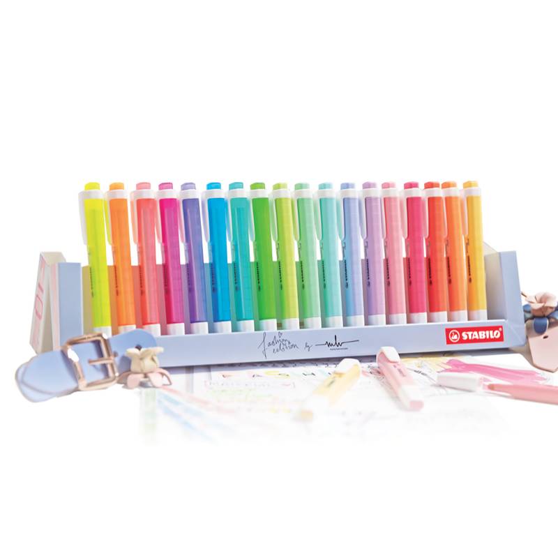 Set de Escritorio con 18 Marcadores swing cool Pastel STABILO Multicolor