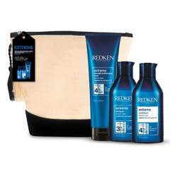 REDKEN - Pack Extreme para cabello dañado (Shampoo, acondicionador y mascarilla)
