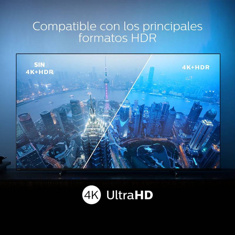 Televisor 50 Android 4k Ultra Hd Smart Tv Ambilight 50pud7906