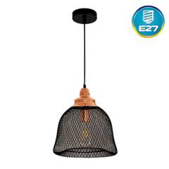 LIGHTECH - Lámpara Colgante Bresca E27 Negro