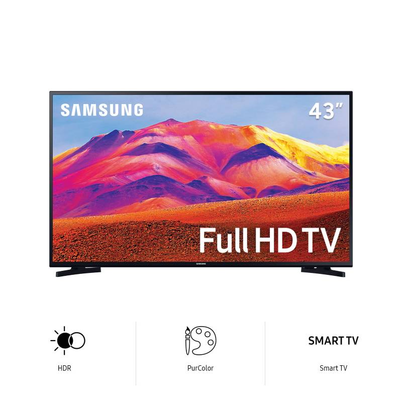 SAMSUNG - Televisor 43" Smart TV UN43T5202AGXPE