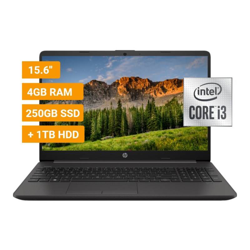 HP - Laptop 250 15.6 intel core I3 4gb ssd 250+1tb