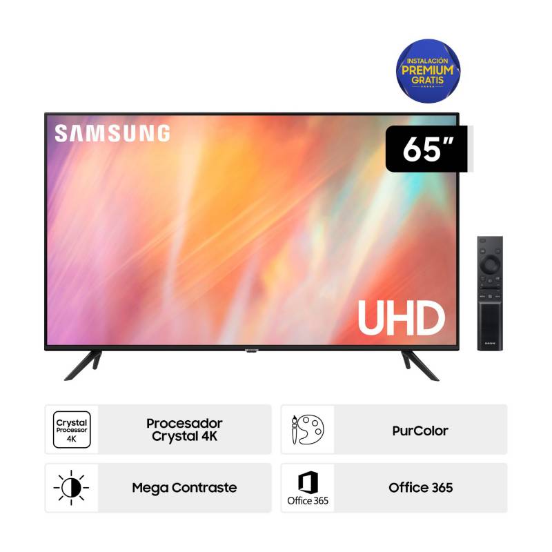 ordenar Menstruación dinosaurio Televisor Samsung 65" Smart TV 4K UHD UN65AU7090GXPE SAMSUNG | falabella.com