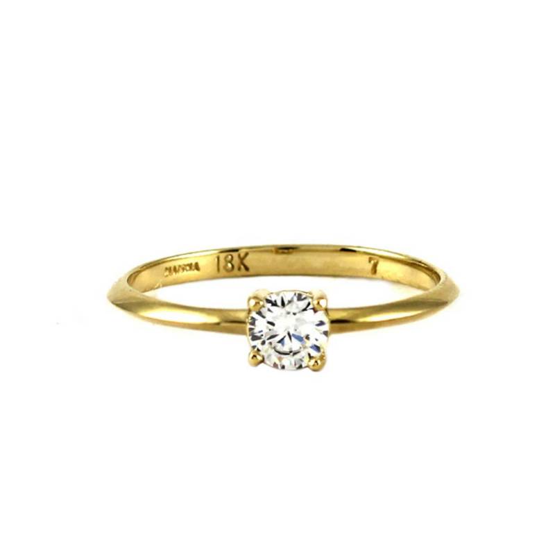 Anillo de compromiso con Circ n Swarovski Circular 18K MAISHA