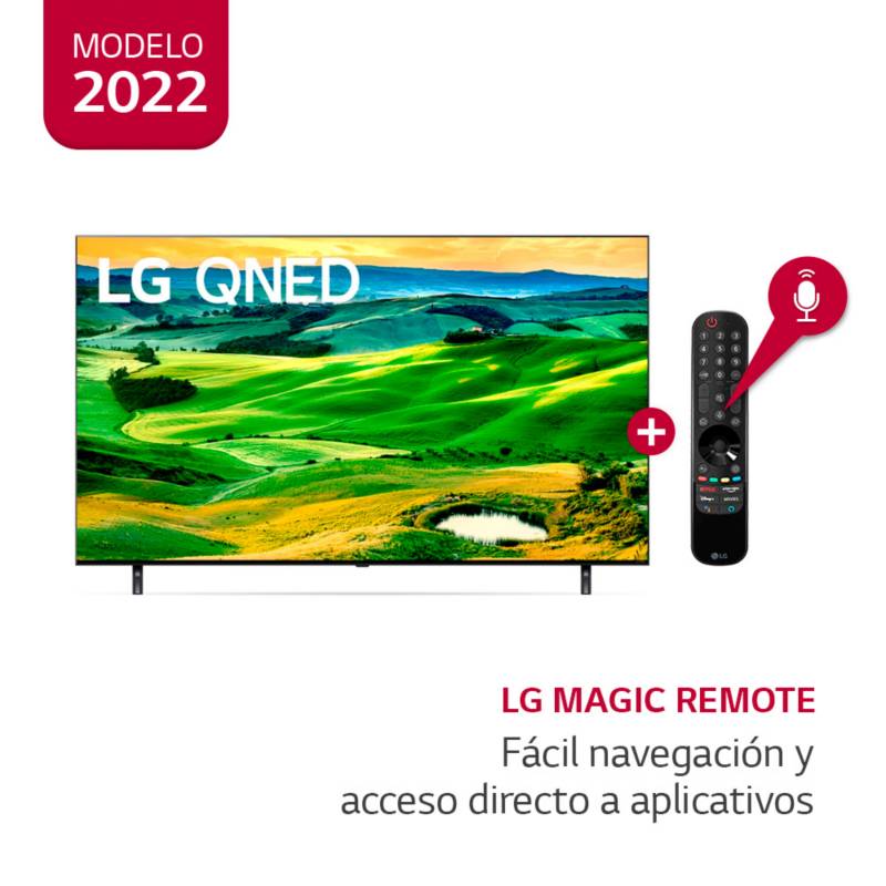 LG - Televisor 65" LG QNED 4K ThinQ AI 65QNED80SQA (2022)