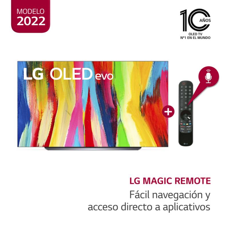 LG - Televisor 77" LG OLED 4K ThinQ AI OLED77C2PSA (2022)