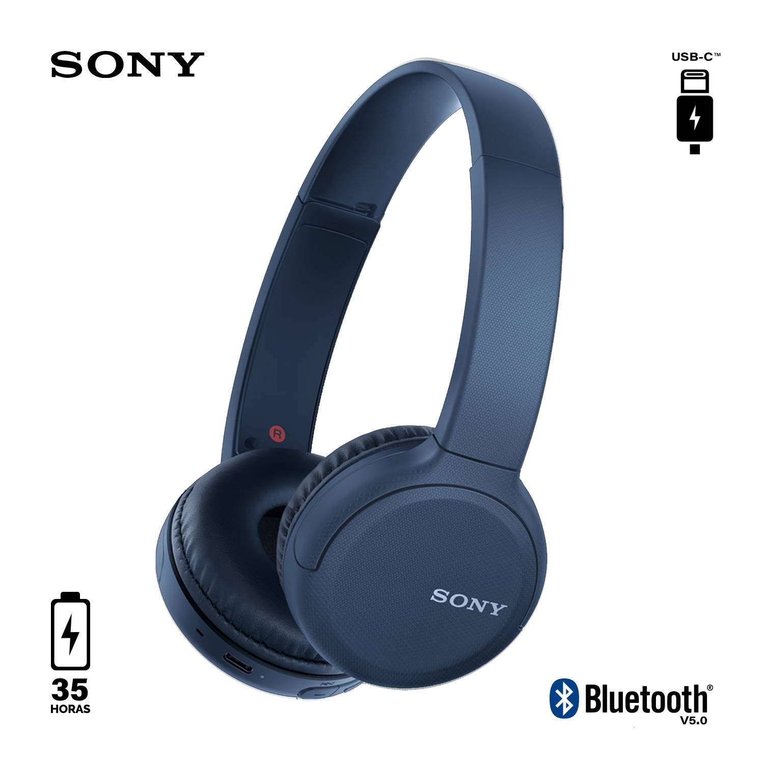 Audífonos Sony WH-CH510 Bluetooth 35 Horas con Micrófono Azul SONY