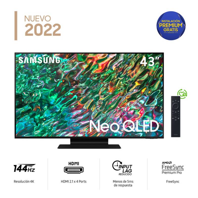 SAMSUNG - Televisor Samsung Smart TV 43" Neo QLED 4K Mini LED QN43QN90BAGXPE 