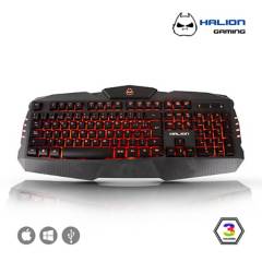 HALION - Teclado Gamer Halion K635 Ultron Iluminado Led USB Impermeable