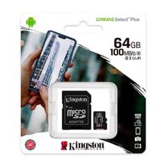 Memoria Micro SD Kingston Canvas 64GB Clase 10 UHS-I 100 MB/S