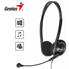 GENIUS - Audífono Con Microfono Genius HS-200C Para PC 3.5mm Negro