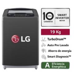LG - Lavadora WT19BPB 19Kg Smart Motion Carga Superior Negro Claro LG