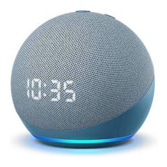 AMAZON - Amazon Echo Dot 4 with Clock Alexa Azul claro