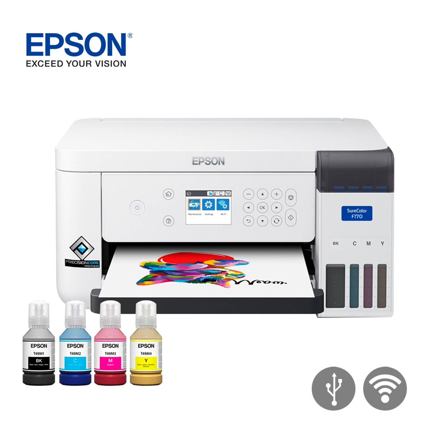 Impresora EPSON de SUBLIMACION de Tinta SURECOLOR F170  USB-ETHERNET-Inalámbrica EPSON