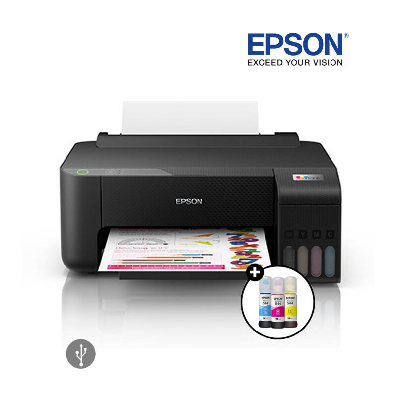 EPSON - Impresora EPSON ECO-TANK L1210 USB 2.0 a Tinta  - Negro