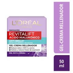 LOREAL PARIS - Crema Gel L'Oréal Paris Skin Care Revitalift Ácido Hialurónico Y Ácido Salicílico 50 ml