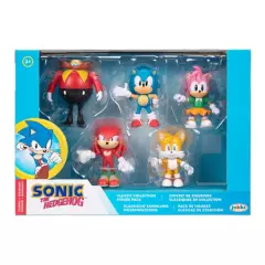 SONIC - Set de Muñecos Sonic Pack x5 Figuras