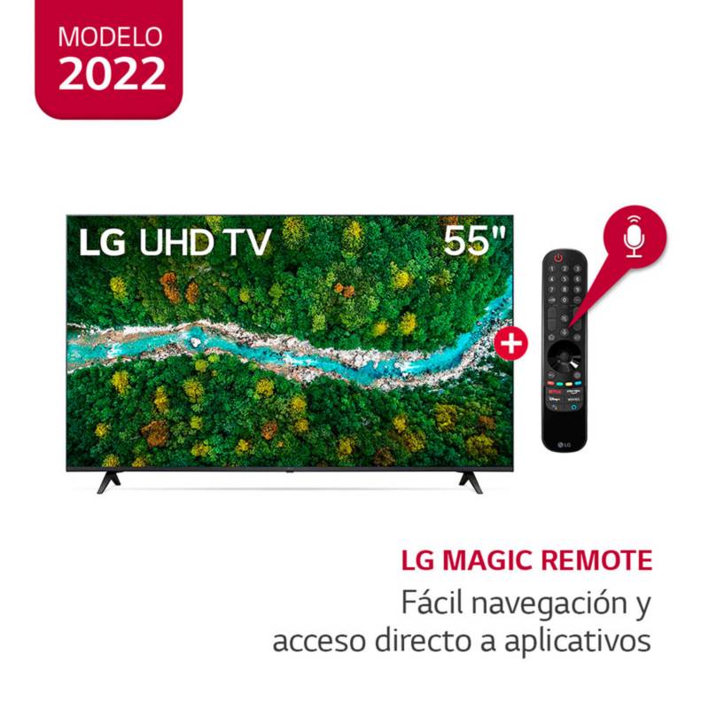LG - Televisor 55" LG UHD 4K ThinQ AI 55UP7760PSB