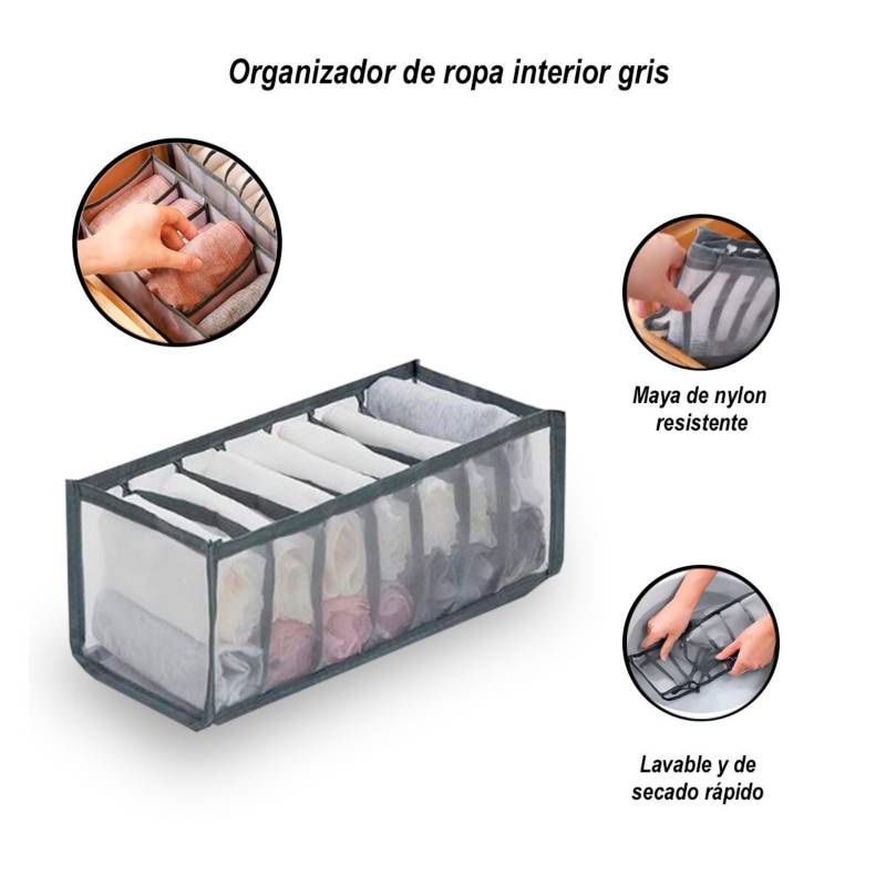 Organizador de Ropa Interior Gris | falabella.com