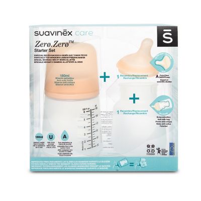 Suavinex biberón zero zero 180ml tetina flujo lento +0m