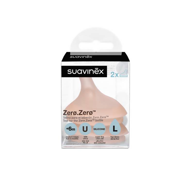 Suavinex Tetina Silicona Fisiológica SX Pro Flujo Denso +6m Pack 2 Tetinas