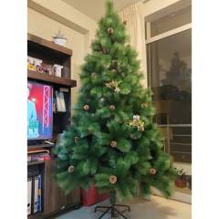 GENERICO - Arbol de Navidad frondoso con piñas de 2.10 m