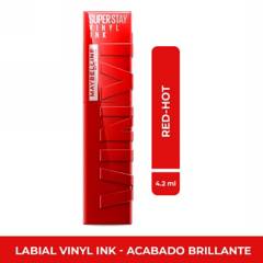 MAYBELLINE - Labial Líquido SuperStay Vinyl Ink 4.2ml Tono Red-Hot Maybelline