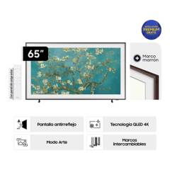 Samsung Smart TV 65" The Frame QLED 4K + Bezel Brown Basic F-QN65LS03B-05