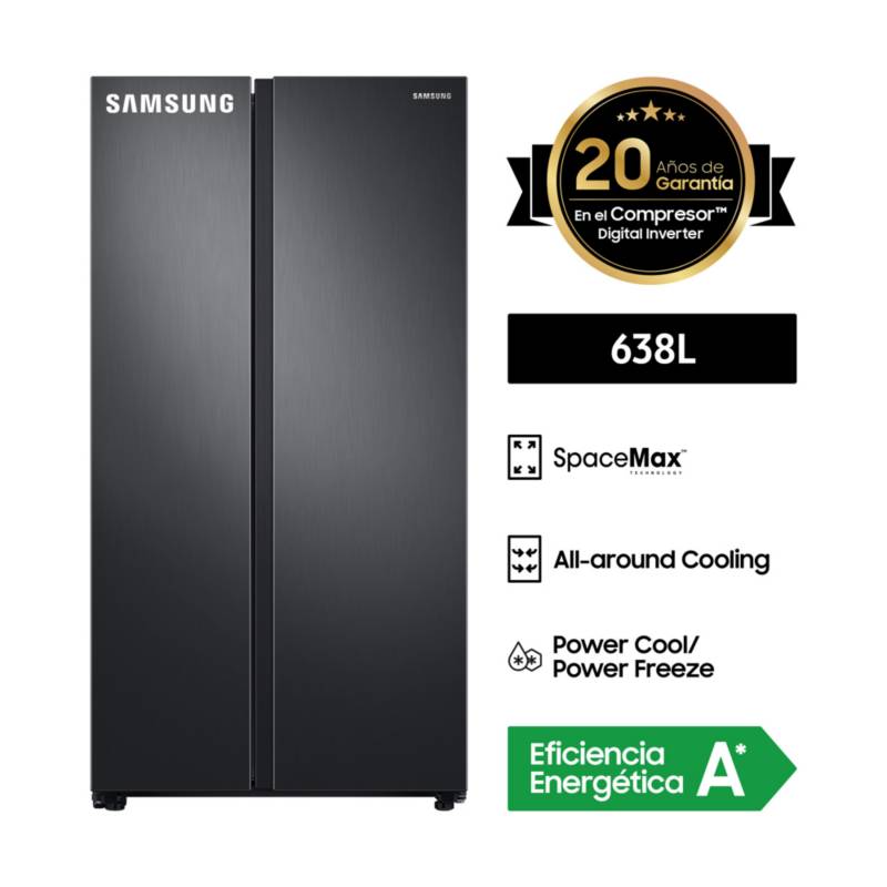 SAMSUNG - Refrigeradora Samsung Side by Side 638Lt RS64T5B00B1