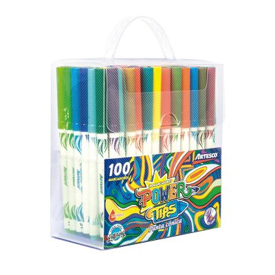 Set de 80 Plumones Marcadores Doble Punta con Estuche Arte - Promart