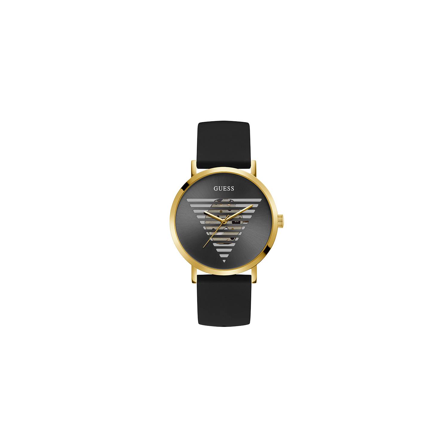 Reloj Guess hombre Imprint W1161G1 negro silicona detalle