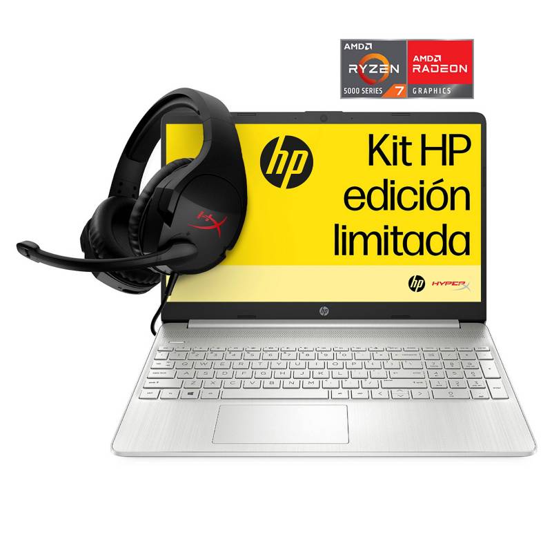 HP - Laptop Hp Amd Ryzen 7 12gb 512gb Ssd Serie 5000 15.6" + Audífono Hyperx