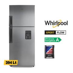 Refrigeradora Whirlpool Congelador Superior 394 Lts WRJ43AKGWW Gris