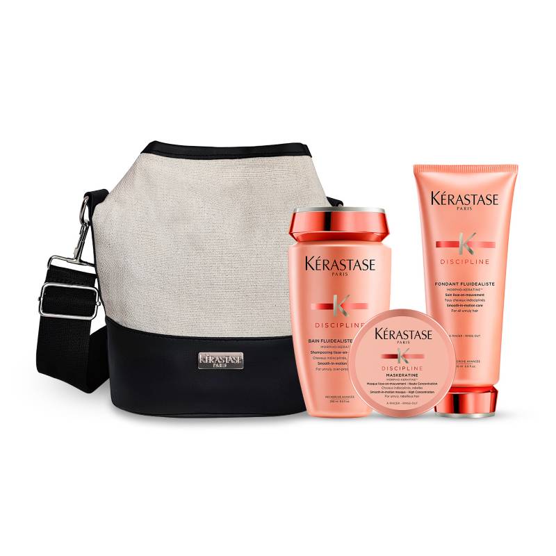 KERASTASE - Pack Discipline de Kérastase para cabello con frizz (Shampoo 250ml + Acondicionador 200ml +TS Mascarilla 75ml)