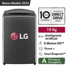 LG - Lavadora WT19BV6 19kg AI DD Carga Superior Negro Claro LG