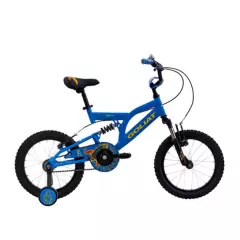 GOLIAT - Bicicleta Infantil Doble Suspensión Goliat Aro 16 Sierra Doble Suspensión Azul
