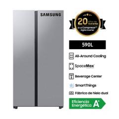 SAMSUNG - Refrigeradora Side by Side Bespoke 590L Stainless Steel
