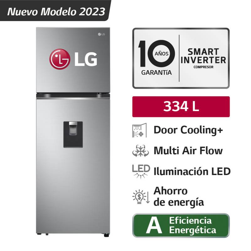 LG - Refrigeradora GT33WPP 334L Door Cooling Top Mount Plateada LG