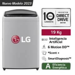 LG - Lavadora WT19DV6 19Kg AI DD Carga Superior Gris LG