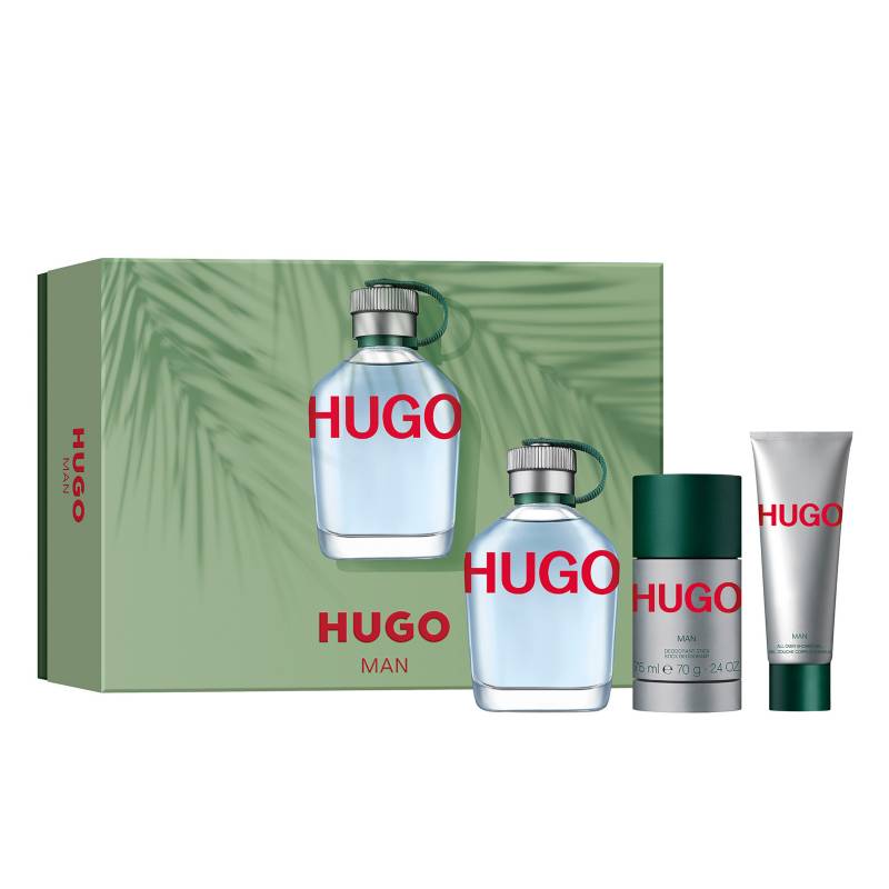 Estuche Hugo Boss Hugo Man EDT (M) / 3 Pc SP 125 ml; SG 50