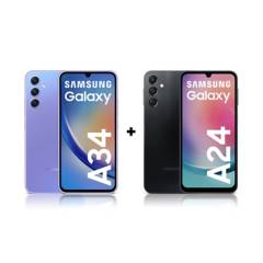 Galaxy A34 128GB Violeta+A24 128GB