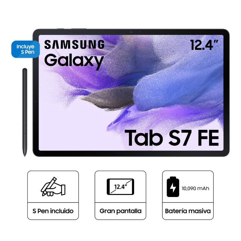 Samsung Galaxy Tab S7 FE 128GB - 12.4 Negro SAMSUNG