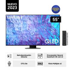 SAMSUNG - Televisor Samsung Smart TV 55" QLED 4K QN55Q80CAGXPE (Nuevo)