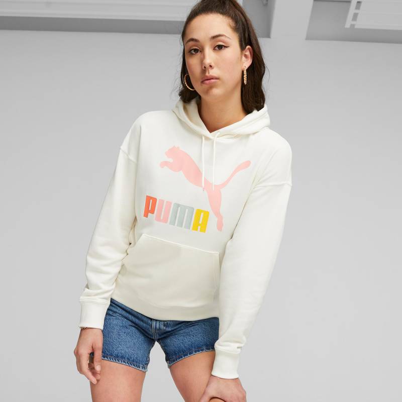 Polera Deportiva Puma Mujer Classics Multi Color Logo Hoodie PUMA