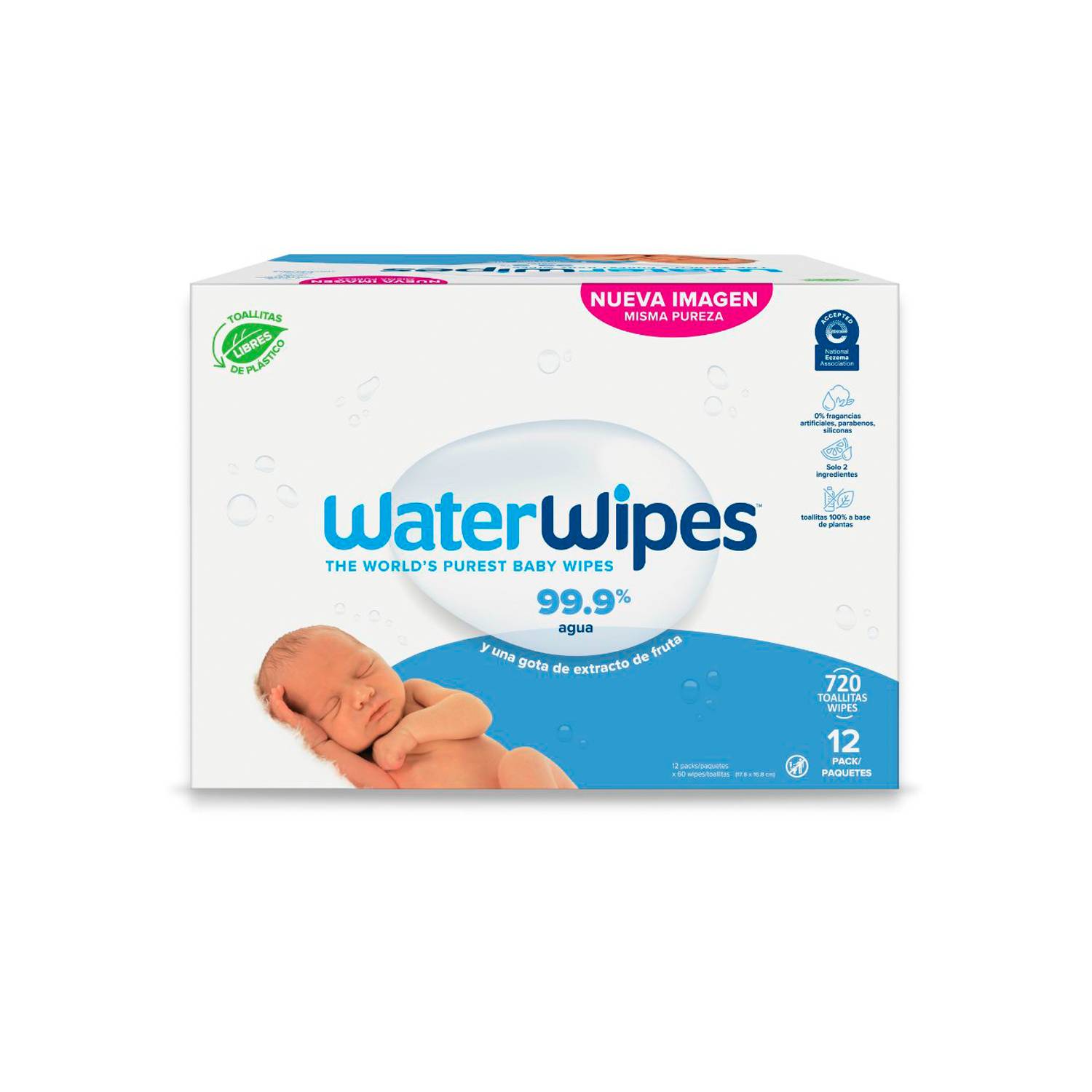 Pack x720 Toallitas Humedas WaterWipes - 12 paquetes x 60 und WATER WIPES